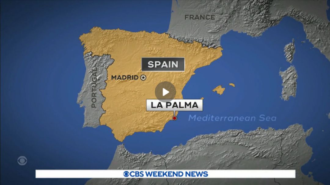 La CBS sitúa por error el volcán de Cumbre Vieja en la pedanía cartagenera de La Palma La CBS sitúa por error el volcán de Cumbre Vieja en la pedanía cartagenera de La Palma