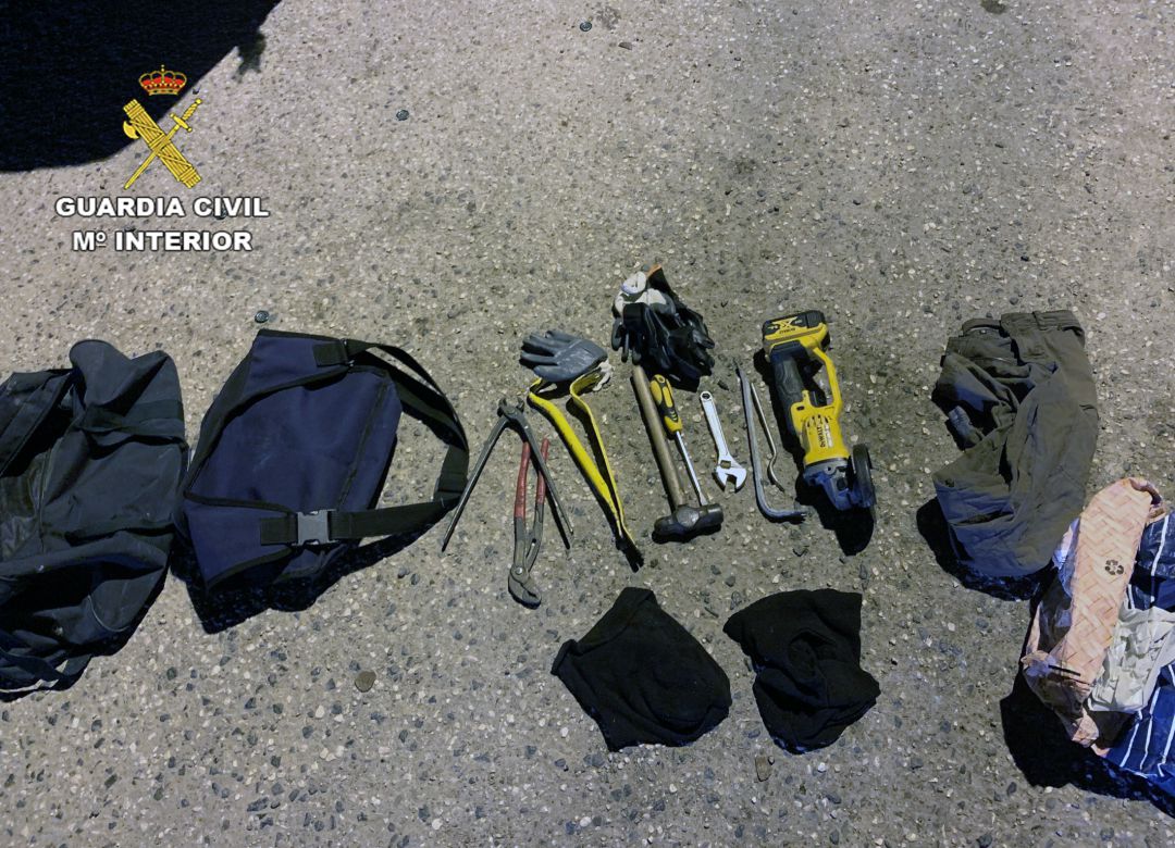 Algunos objetos robados en estaciones de servicio que ha interceptado la Guardia Civil Algunos objetos robados en estaciones de servicio que ha interceptado la Guardia Civil