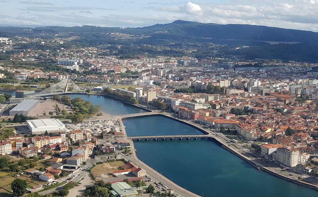 Vista aérea de Pontevedra Vista aérea de Pontevedra
