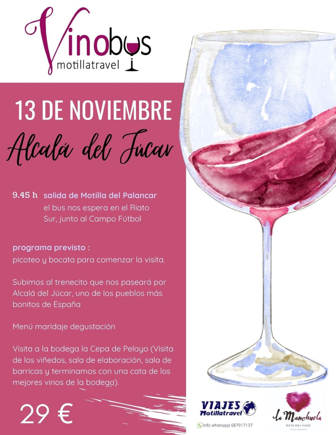 Vinobus para conocer la Ruta del Vino la Manchuela Vinobus para conocer la Ruta del Vino la Manchuela