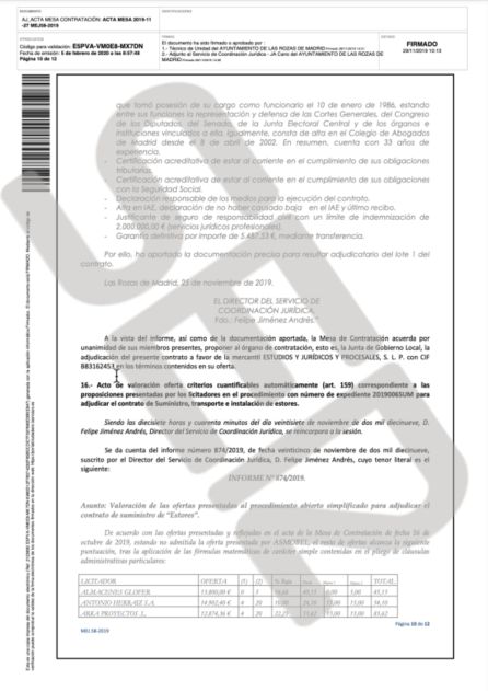 Contrato de Enrique Arnaldo con el Ayuntamiento de Las Rozas que discute su currículum Contrato de Enrique Arnaldo con el Ayuntamiento de Las Rozas que discute su currículum