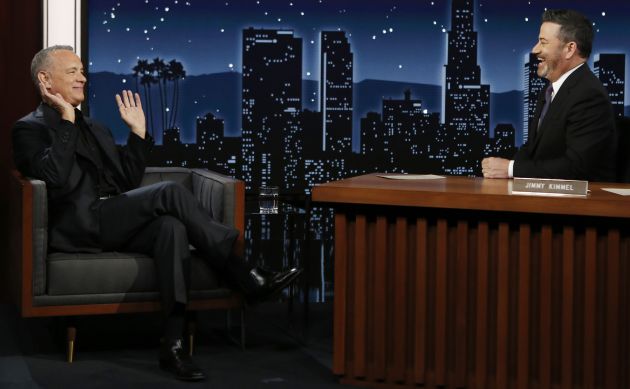 Tom Hanks en la entrevista de 'Jimmy Kimmel Live!'. Tom Hanks en la entrevista de 'Jimmy Kimmel Live!'.