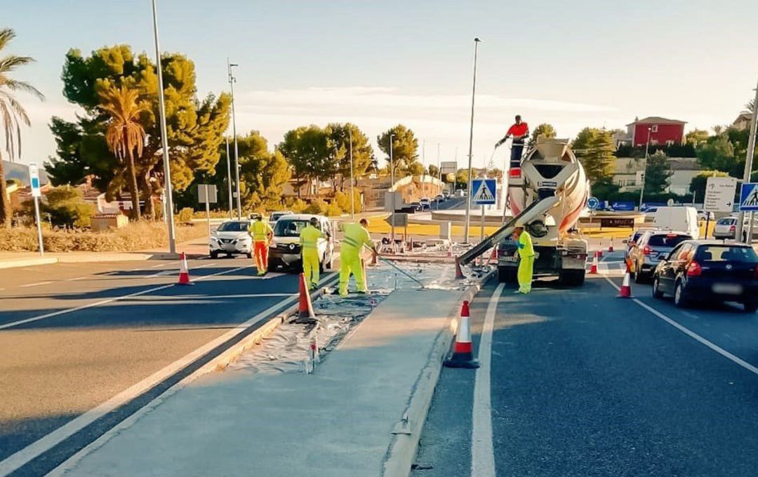 Imagen de los trabajos en la CV-70 Imagen de los trabajos en la CV-70
