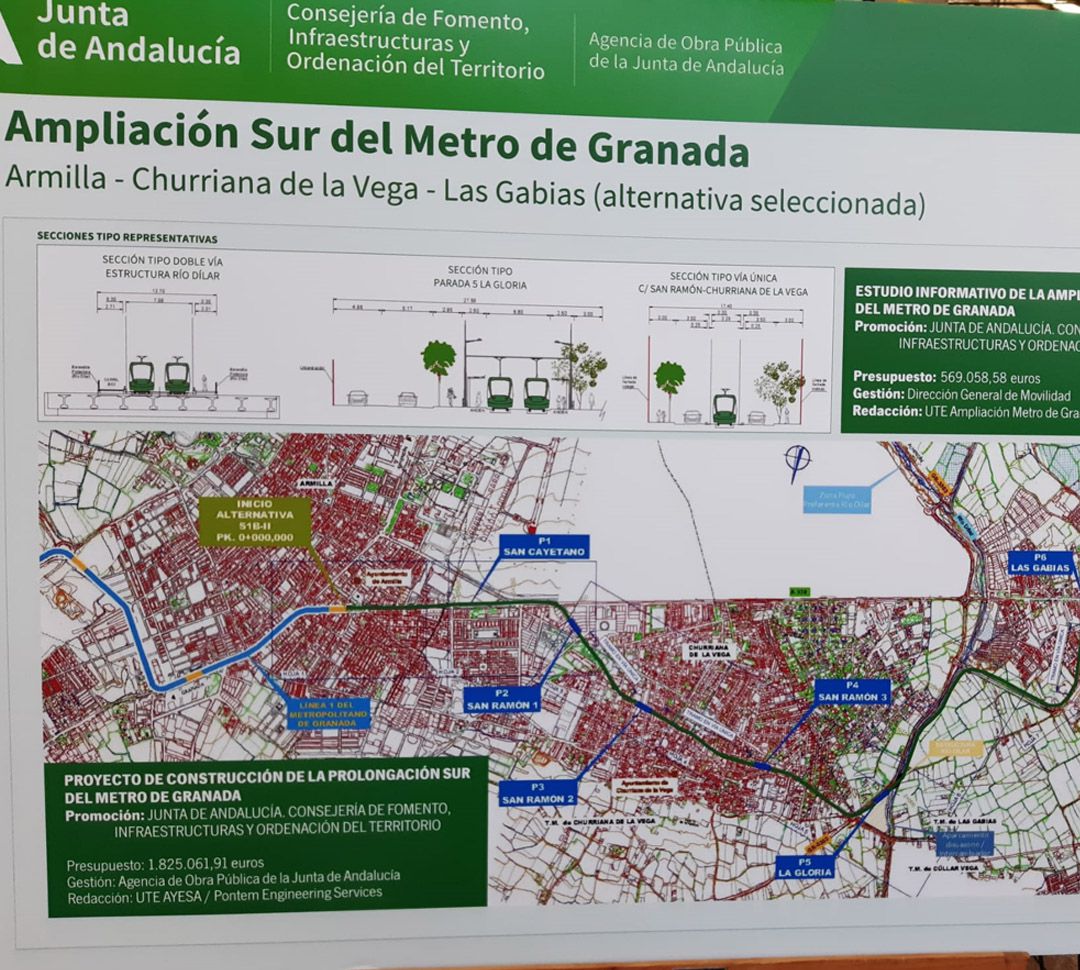 Proyecto de ampliación del metro de Granada desde Armilla a Churriana de la Vega y Las Gabias Proyecto de ampliación del metro de Granada desde Armilla a Churriana de la Vega y Las Gabias