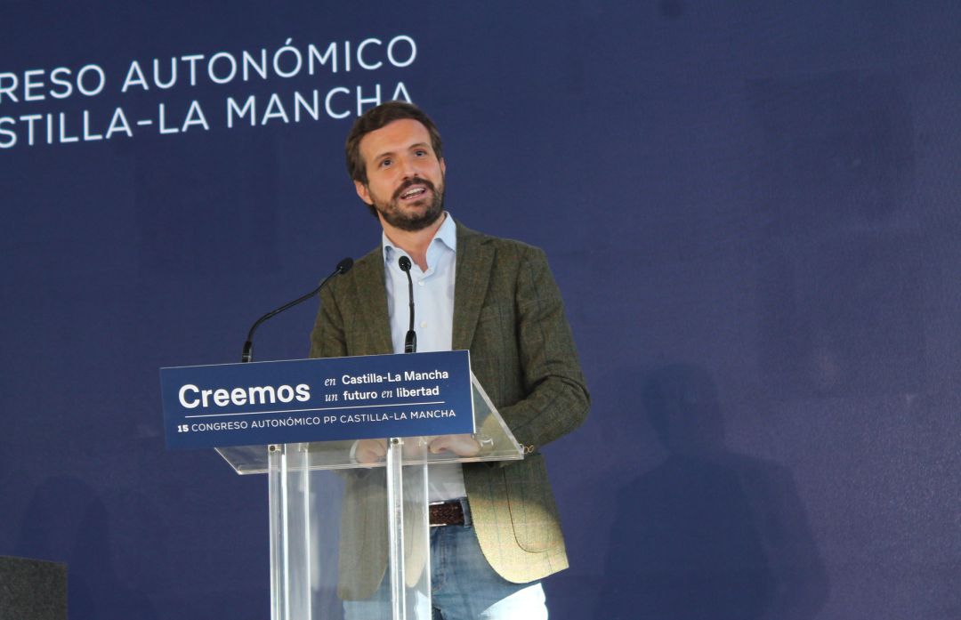 Pablo Casado, en el Congreso del PP de Castilla-La Mancha. Pablo Casado, en el Congreso del PP de Castilla-La Mancha.