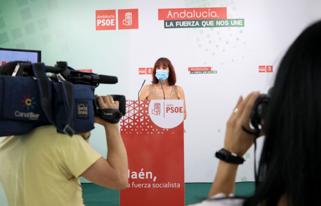 Micaela Navarro, senadora socialista por Jaén, durante un encuentro con los medios en la sede socialista de la capital jiennense Micaela Navarro, senadora socialista por Jaén, durante un encuentro con los medios en la sede socialista de la capital jiennense