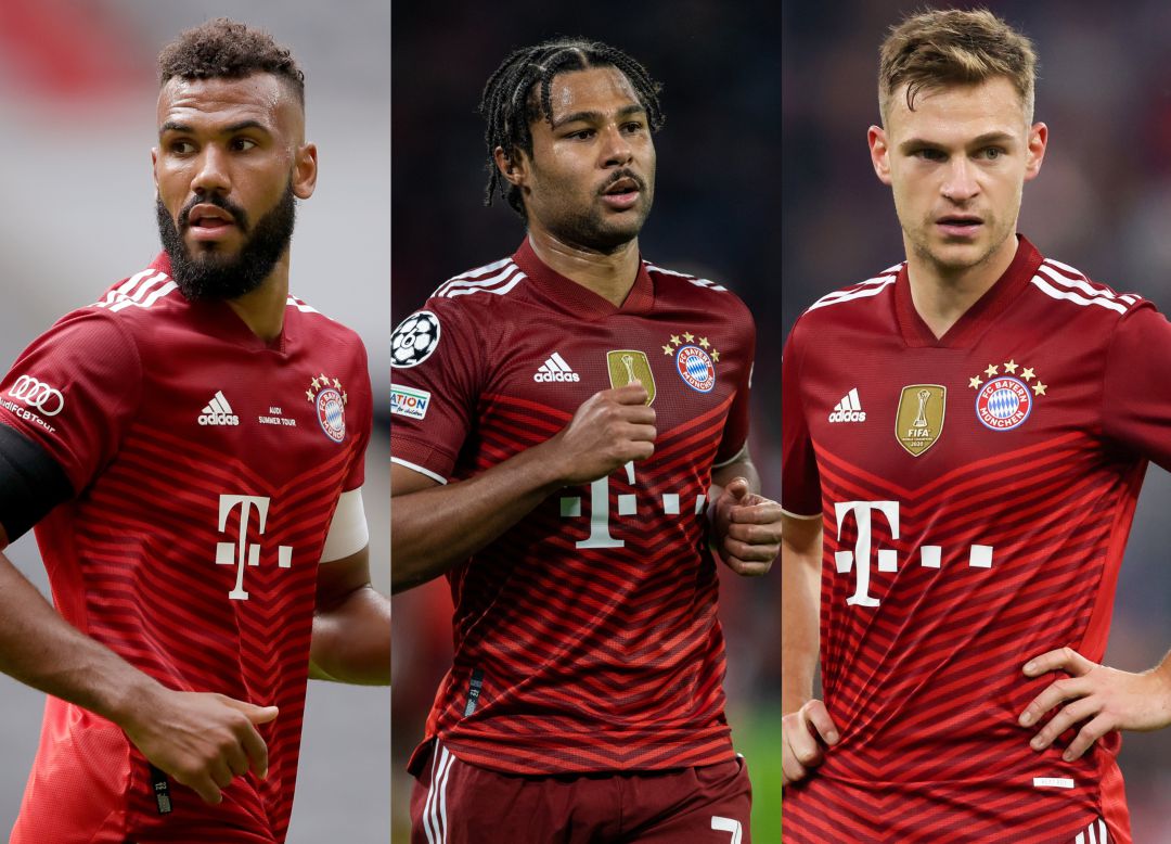 Choupo Moting, Gnabry y Kimmich, jugadores del Bayern Choupo Moting, Gnabry y Kimmich, jugadores del Bayern
