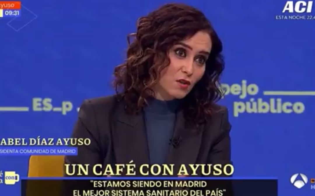 La presidenta de la Comunidad de Madrid, Isabel Díaz Ayuso, entrevistada en 'Espejo Público' La presidenta de la Comunidad de Madrid, Isabel Díaz Ayuso, entrevistada en 'Espejo Público'