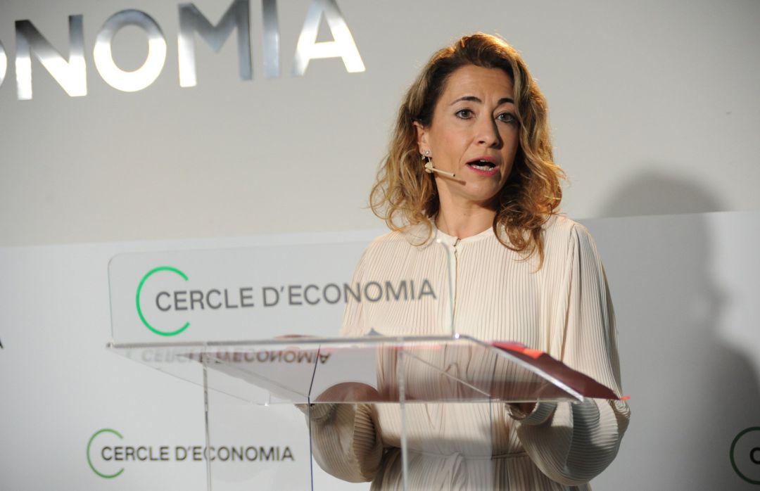 La ministra de Transportes, Movilidad y Agenda Urbana, Raquel Sánchez, este viernes en el Cercle d'Economia
La ministra de Transportes, Movilidad y Agenda Urbana, Raquel Sánchez, este viernes en el Cercle d'Economia