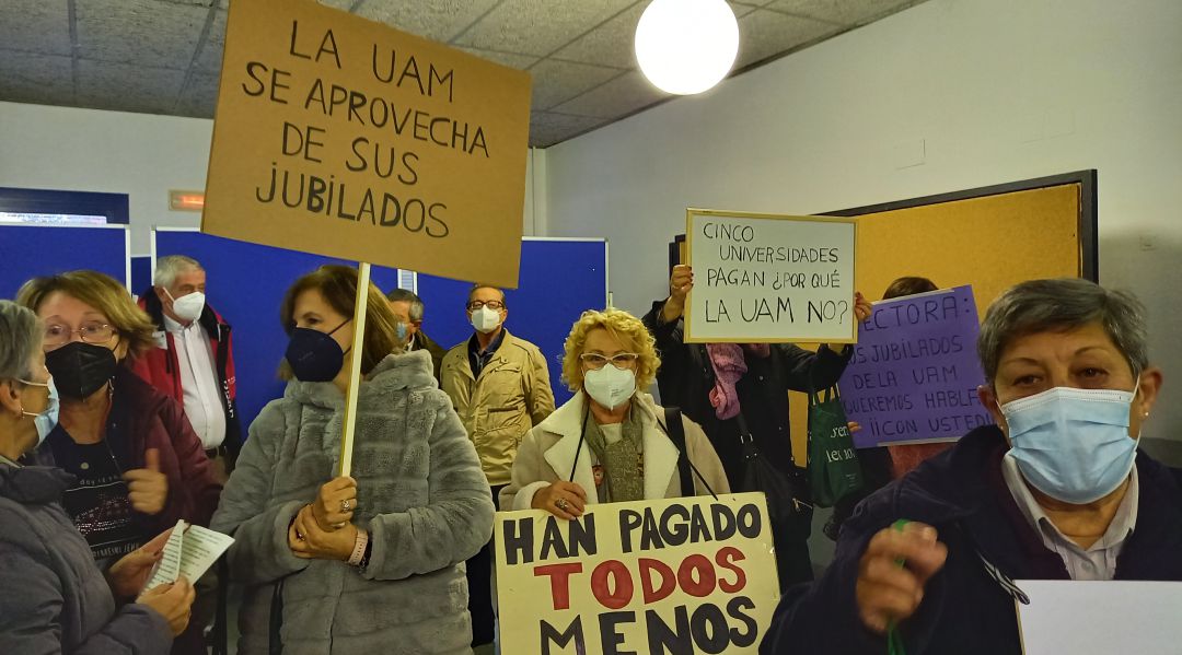 Protesta de los jubilados en la UAM Protesta de los jubilados en la UAM