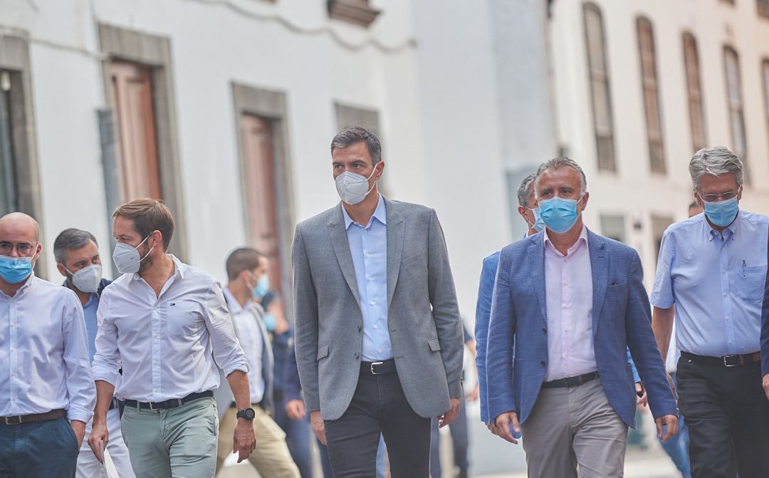 Pedro Sánchez en La Palma. Pedro Sánchez en La Palma.