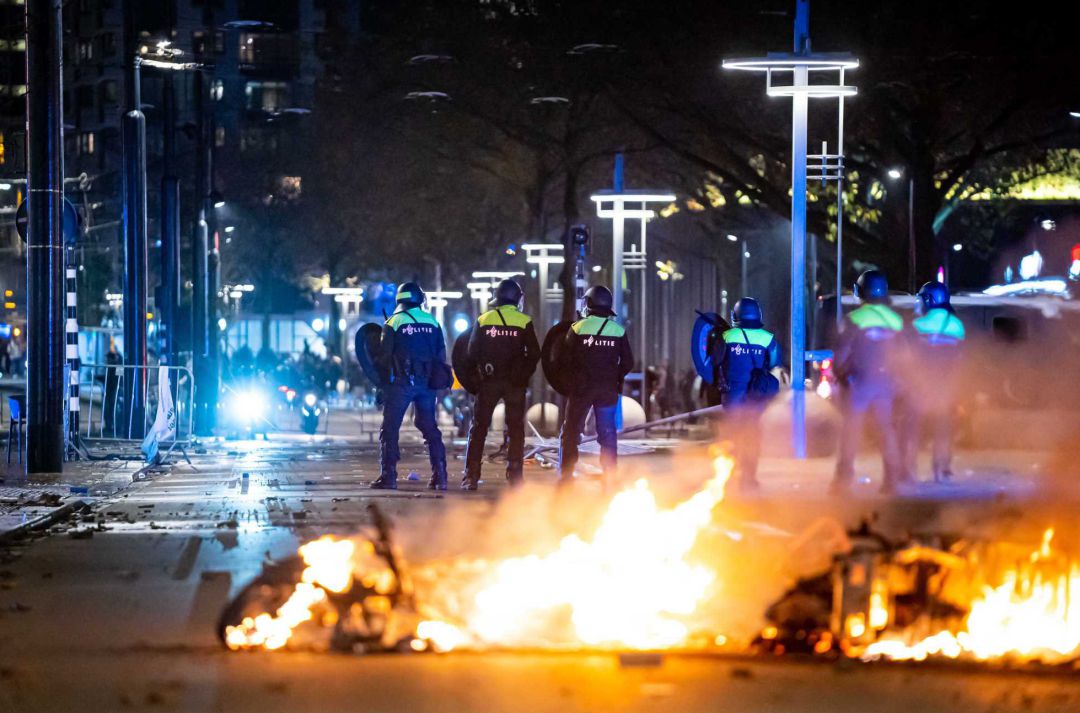 Manifestación en Rotterdam contra las restricciones por coronavirus Manifestación en Rotterdam contra las restricciones por coronavirus