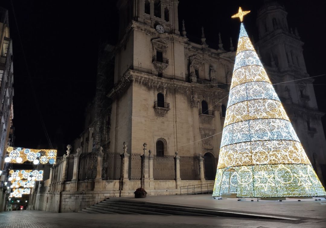 Un gran arbol navideño volverá a adornar la magnífica Plaza de Santa María de Jaén capital Un gran arbol navideño volverá a adornar la magnífica Plaza de Santa María de Jaén capital