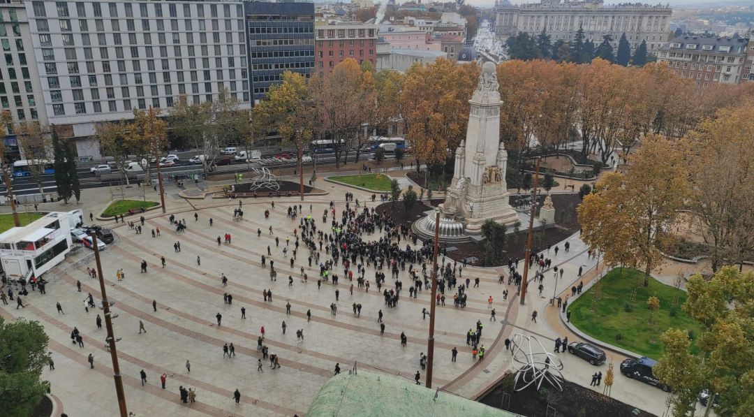 Imagen aérea de la nueva Plaza de España Imagen aérea de la nueva Plaza de España