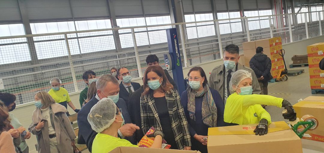 Ana Carlota Amigo, en su visita al Centro Especial de Empleo de Prosame Ana Carlota Amigo, en su visita al Centro Especial de Empleo de Prosame