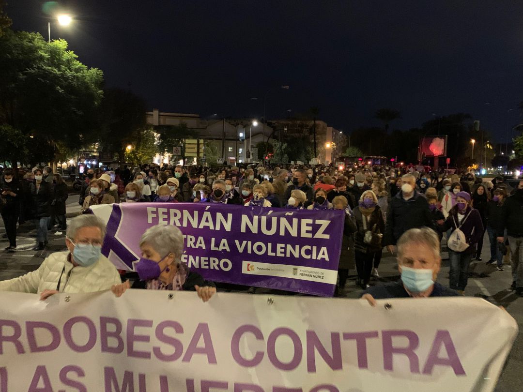 Momento de la manifestación, en la Avenida de la Victoria Momento de la manifestación, en la Avenida de la Victoria