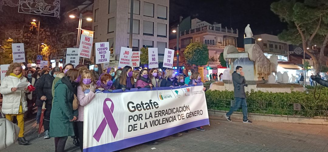 La manifestación de este miércoles en Getafe La manifestación de este miércoles en Getafe