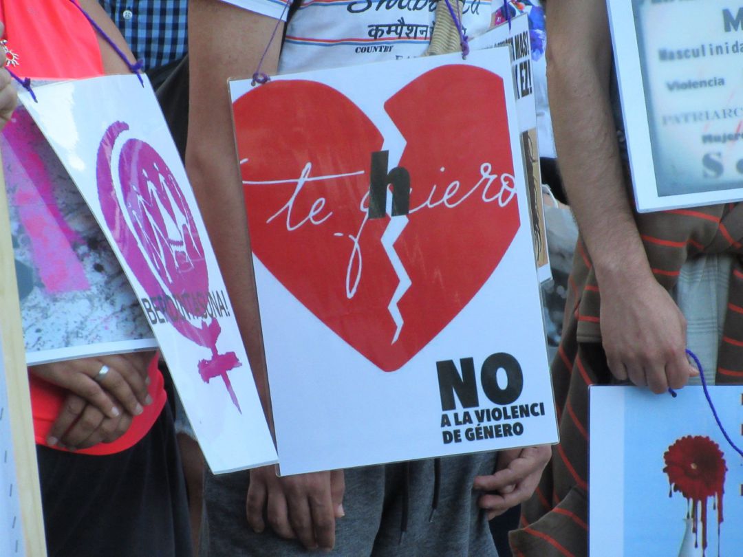Archivo - Concentración contra la violencia de género, imagen de archivo. Archivo - Concentración contra la violencia de género, imagen de archivo.