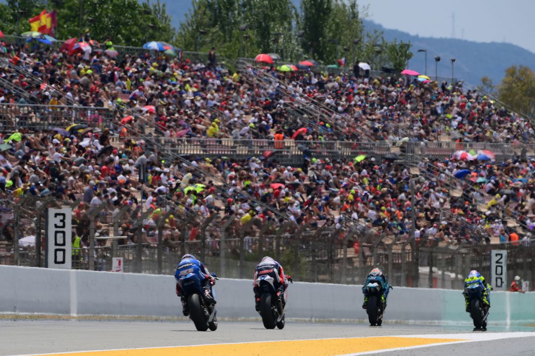 Foto de la grada del Circuito de Catalunya, durante una prueba de Moto2 Foto de la grada del Circuito de Catalunya, durante una prueba de Moto2