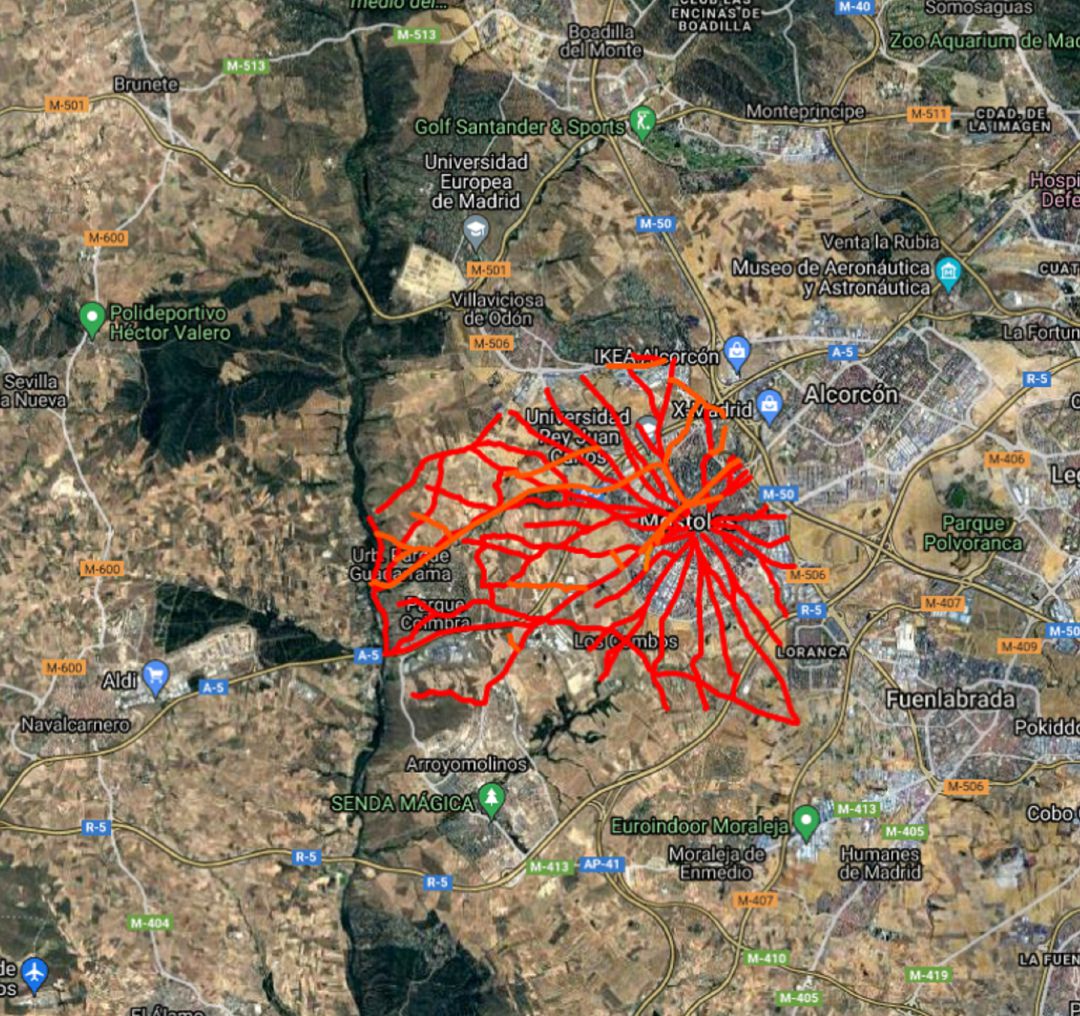 Mapa histórico de Móstoles Mapa histórico de Móstoles