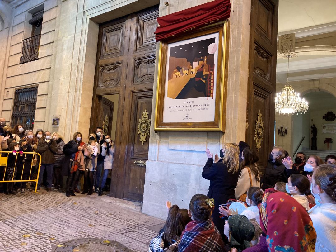 Descubrimiento del cartel de la 137 Cabalgata de Reyes de ALcoy Descubrimiento del cartel de la 137 Cabalgata de Reyes de ALcoy