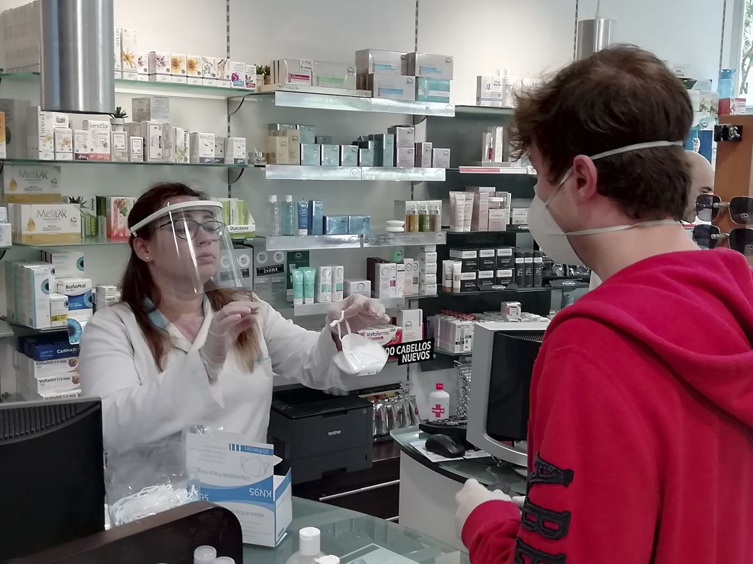 Imagen de una farmacia en la pandemia Imagen de una farmacia en la pandemia