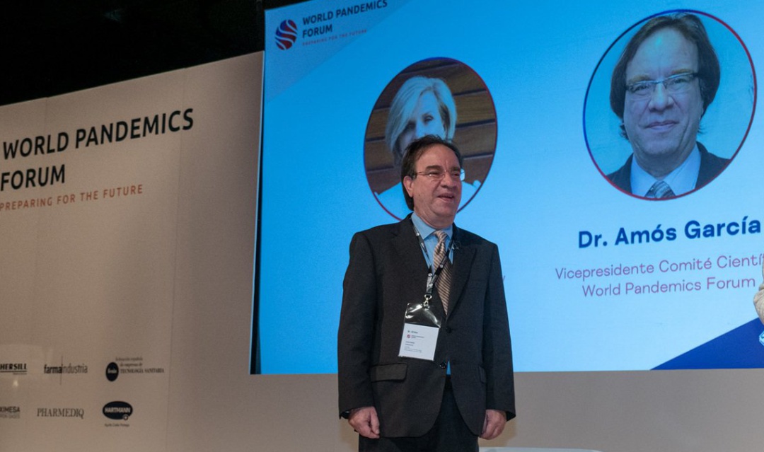 Amós García durante la clausura del World Pandemics Forum.
Amós García durante la clausura del World Pandemics Forum.