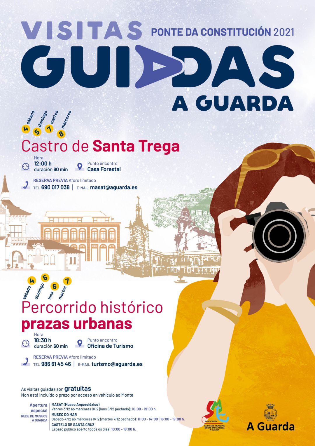 Cartel visitas guiadas en A Guarda Cartel visitas guiadas en A Guarda