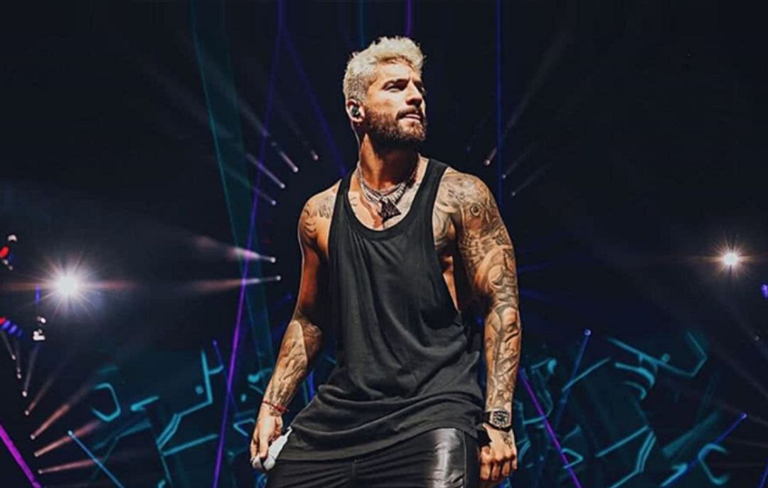 Maluma en uno de sus conciertos. Maluma en uno de sus conciertos.