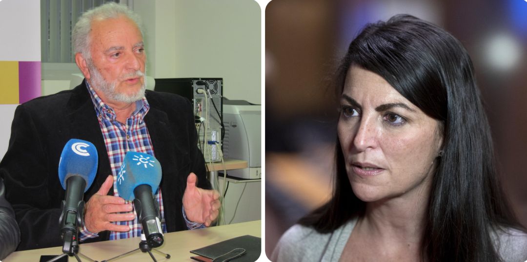 El excoordinador general de IU fallecido, Julio Anguita y la diputada de Vox, Macarena Olona. El excoordinador general de IU fallecido, Julio Anguita y la diputada de Vox, Macarena Olona.