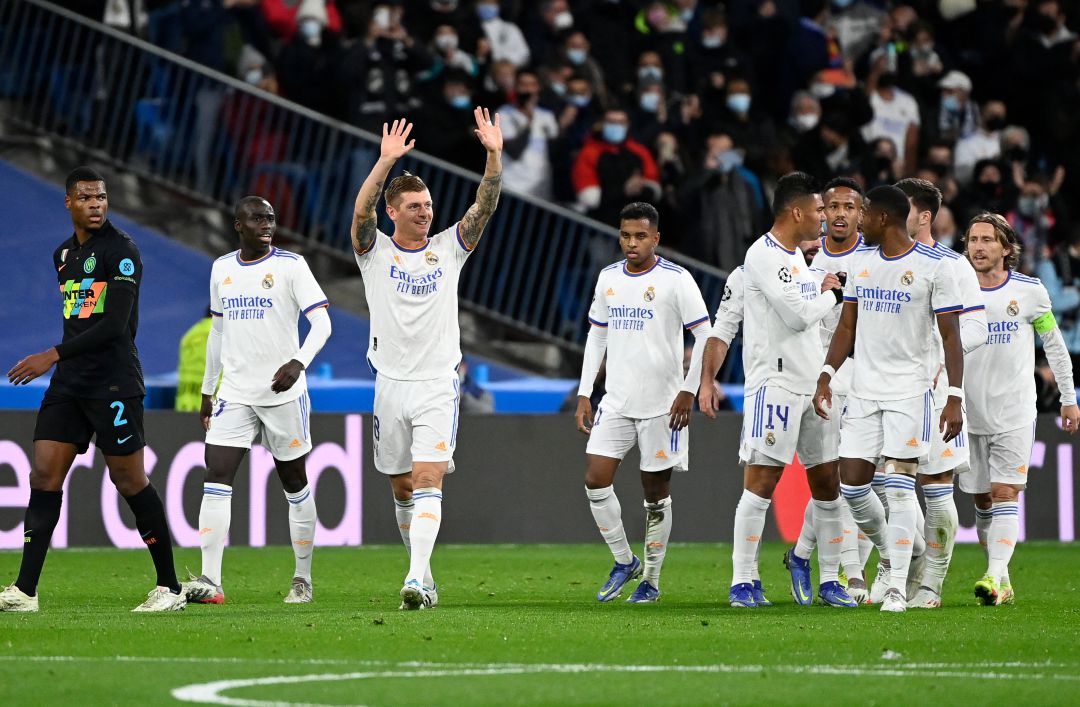 Kroos celebrando su gol contra el Inter Kroos celebrando su gol contra el Inter