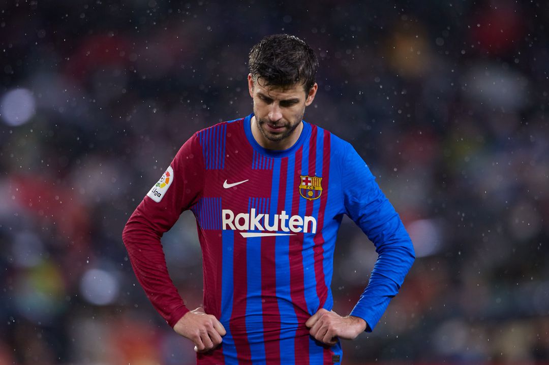 Gerard Piqué, durante el partido contra el Sevilla Gerard Piqué, durante el partido contra el Sevilla