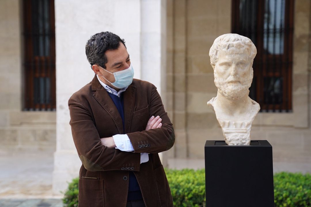 El presidente andaluz este martes en el Museo de Málaga El presidente andaluz este martes en el Museo de Málaga