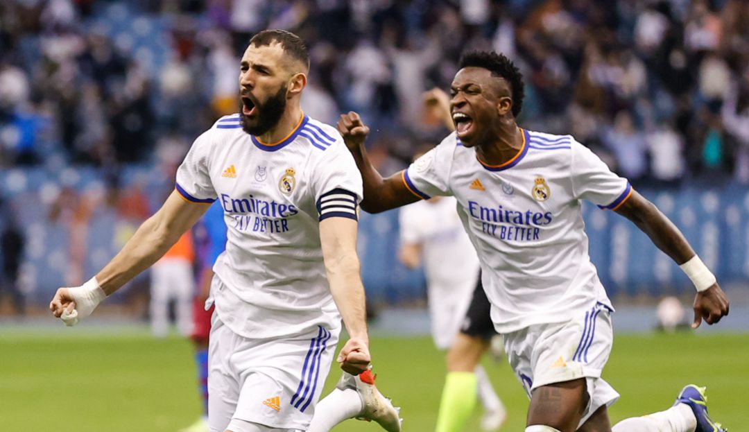 Karim Benzema celebró el gol Karim Benzema celebró el gol