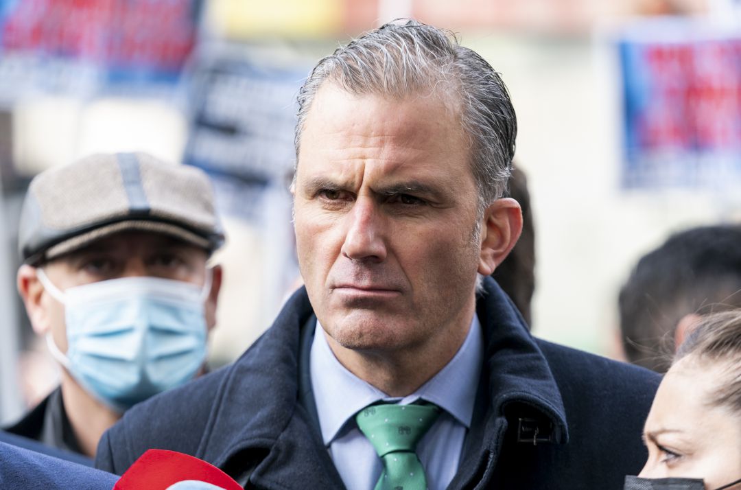 El diputado de Vox, Javier Ortega Smith, en declaraciones a la prensa El diputado de Vox, Javier Ortega Smith, en declaraciones a la prensa