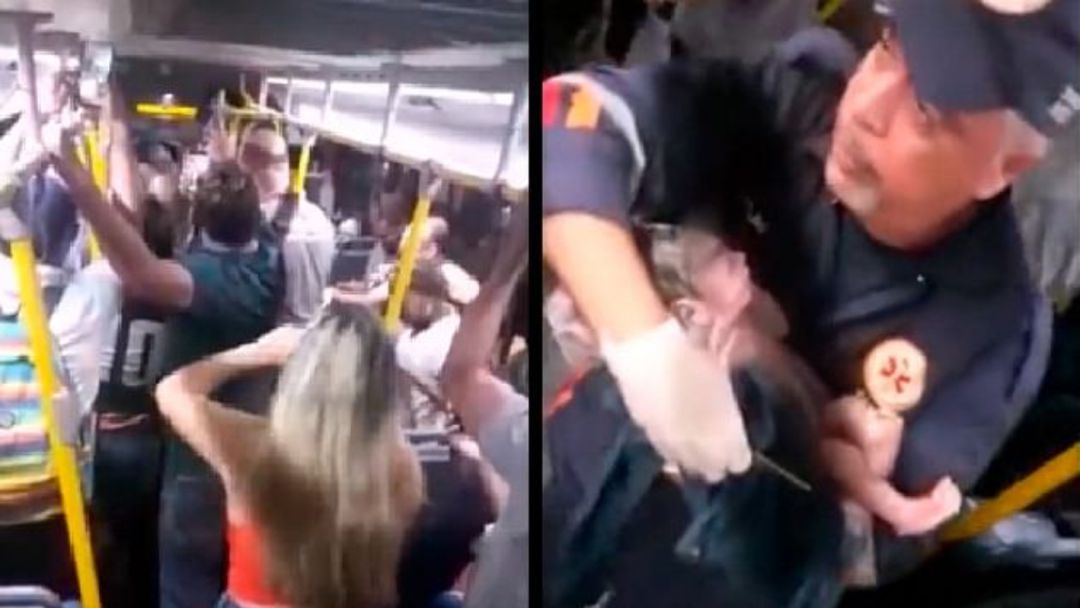 Imágenes del vídeo en el que una mujer da a luz en un autobús Imágenes del vídeo en el que una mujer da a luz en un autobús