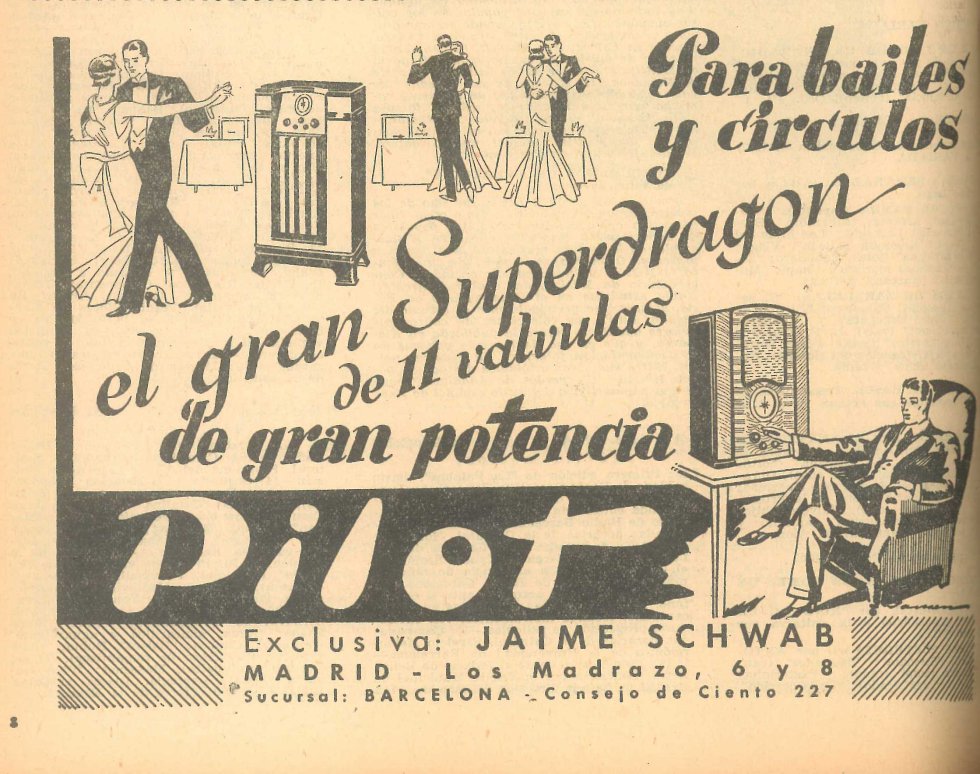 Un anuncio de los años 30 nos invita a comprar los primeros aparatos de radio de válvulas, que entonces estaban al alcance únicamente de los bolsillos más pudientes. 