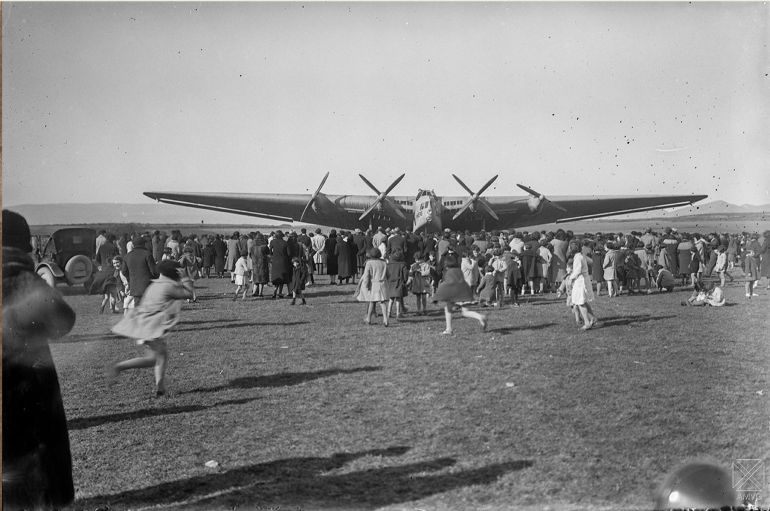 La llegada del Junkers G-38 a Vitoria