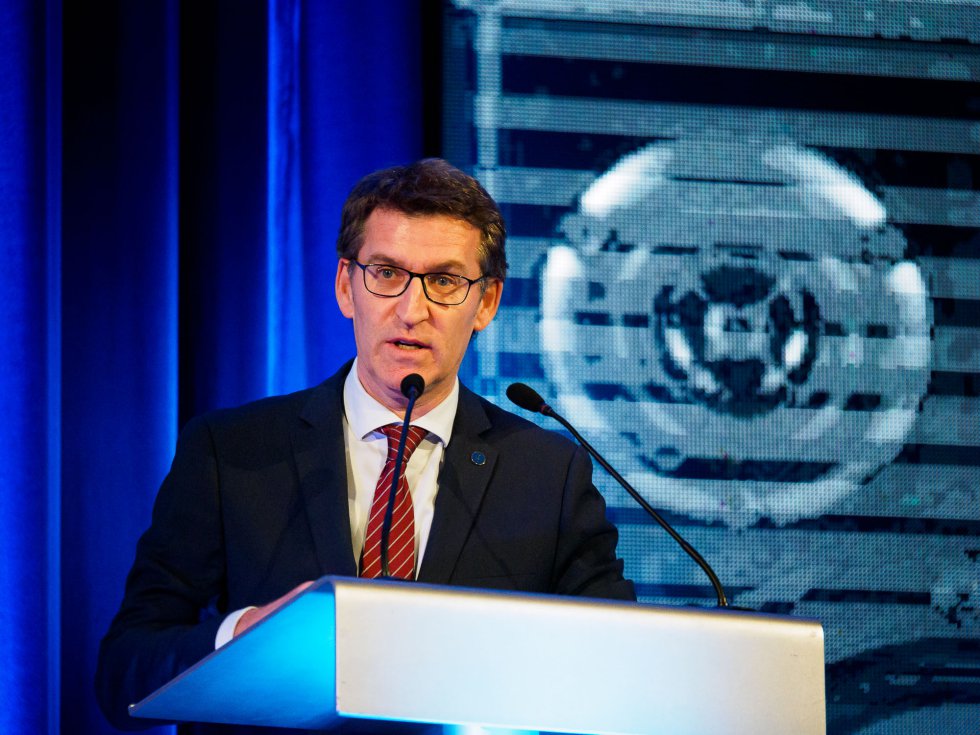 Alberto Núñez Feijóo, Presidente de la Xunta, en su discurso Alberto Núñez Feijóo, Presidente de la Xunta, en su discurso