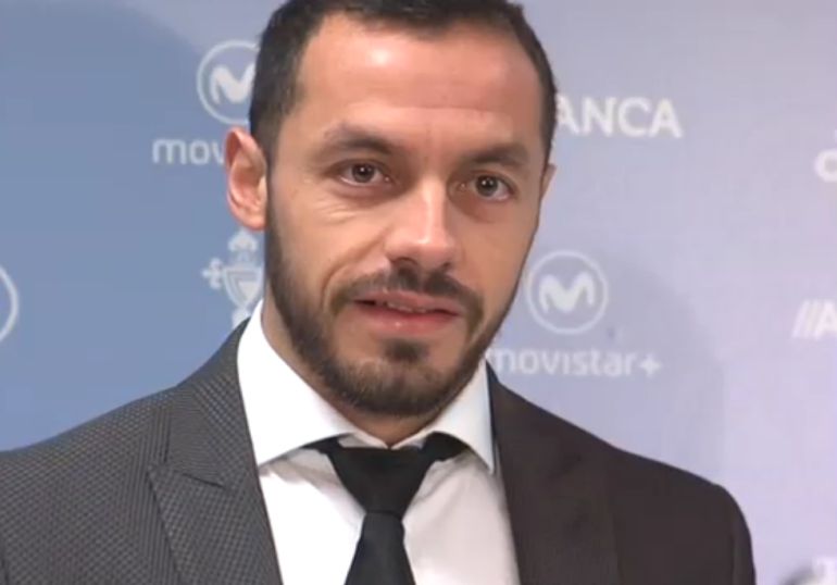 Marcel Díaz en su presentación como jugador del Celta