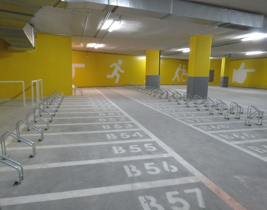Una de las plantas de aparcamiento subterráneo de Gran Capitan 23