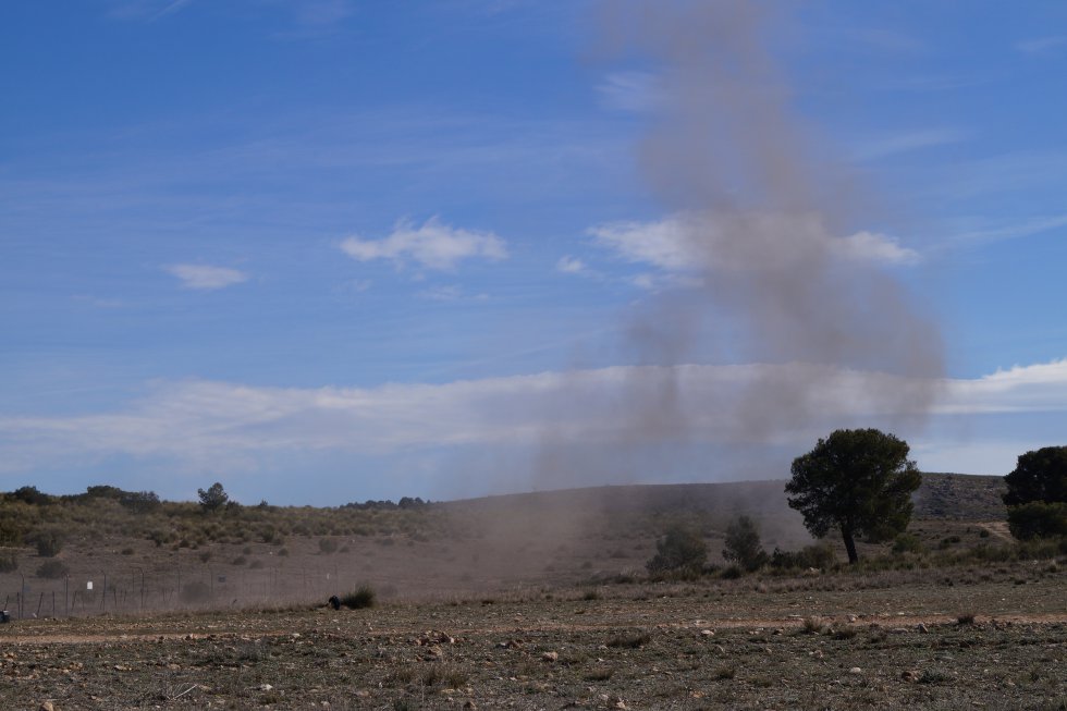 Así queda la zona después de la detonación Así queda la zona después de la detonación