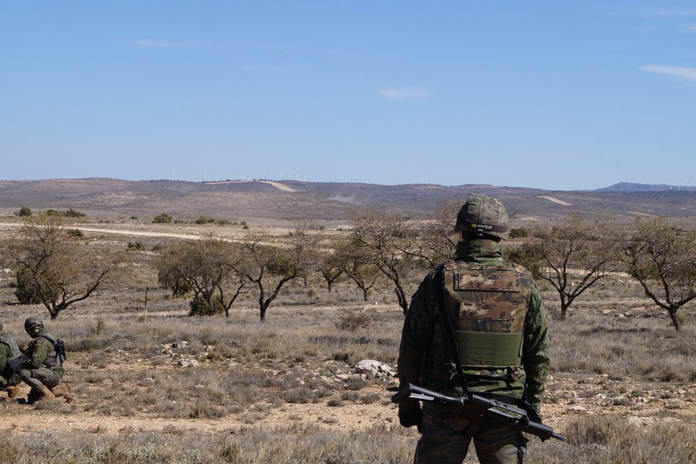 Así queda la zona una vez que se ha lanzado el mortero Así queda la zona una vez que se ha lanzado el mortero