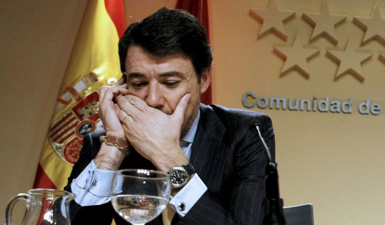 Ignacio González, durante la rueda de prensa posterior a un Consejo de Gobierno en 2009.