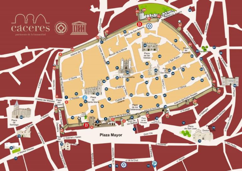 Halar panorama Extracción Nuevo mapa turístico cacereño con dibujos hechos a mano | SER Cáceres |  Cadena SER