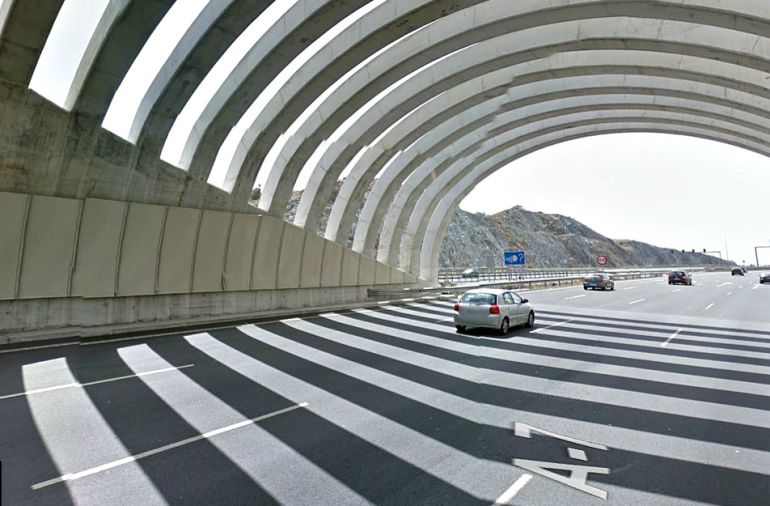 Túnel de Churriana (Málaga), desde donde se detecta al conductor kamikaze