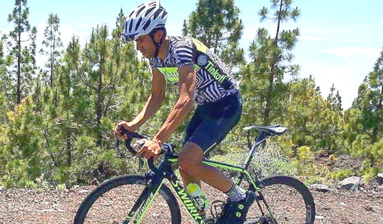 Contador subió hace unos días esta fotografía de sus entrenamientos en Tenerife a su Instagram personal