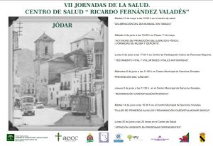 Programa de actividades y cartel anunciador de las VII Jornadas de la Salud del Centro de Salud "Ricardo Fernández Valadés" de Jódar