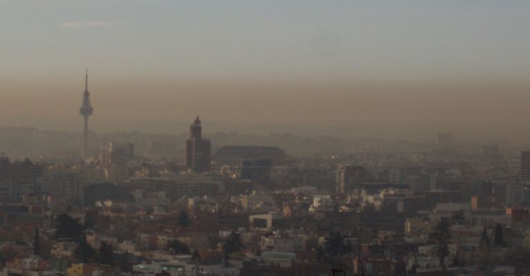 Imagen de la contaminación de Madrid 