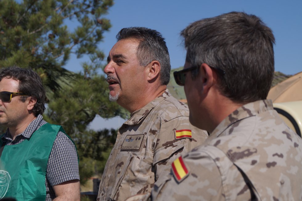 El teniente coronel Ángel Quesada es el responsable de los ejercicios El teniente coronel Ángel Quesada es el responsable de los ejercicios